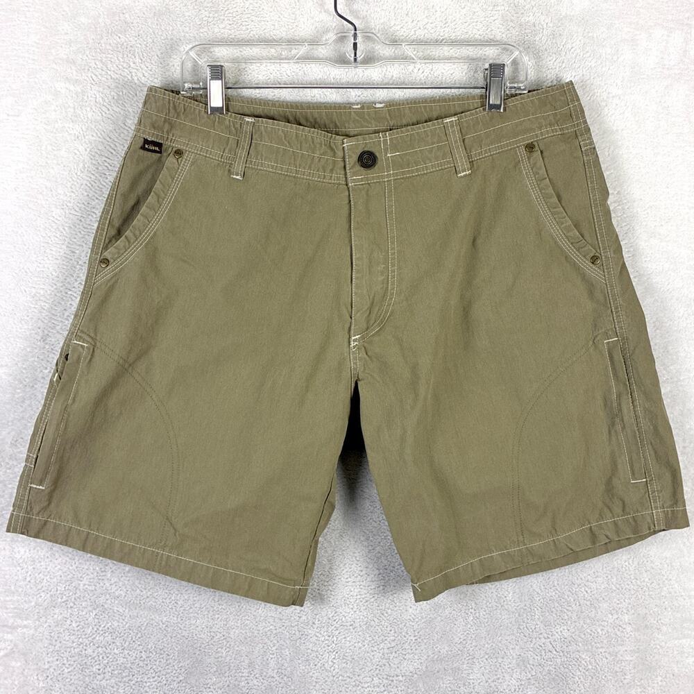 Kuhl Shorts Men 36 Ramblr Brown Patina Dye Outdoors Hike Preppy Trekking Camping